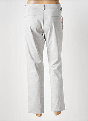 Pantalon 7/8 taille à pinces taille normale gris REIKO femme