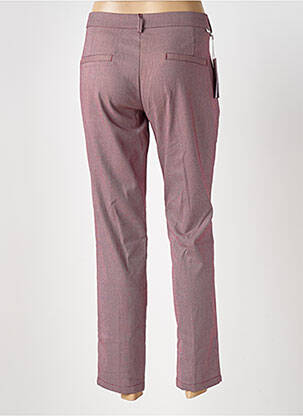 Pantalon 7/8 taille à pinces taille normale rouge REIKO femme