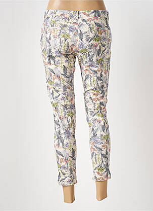 Pantalon 7/8 stretch taille basse beige REIKO femme