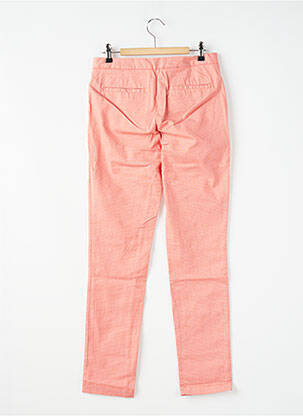 Pantalon chino fermeture zippée sous rabat avec crochet taille normale orange CKS femme