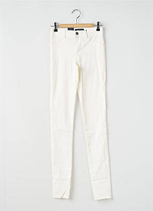 Jegging tissage denim taille normale beige PIECES femme