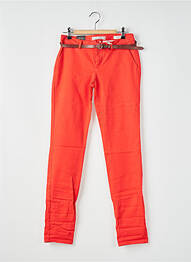 Pantalon chino tissage popeline taille normale rouge SCOTCH & SODA femme
