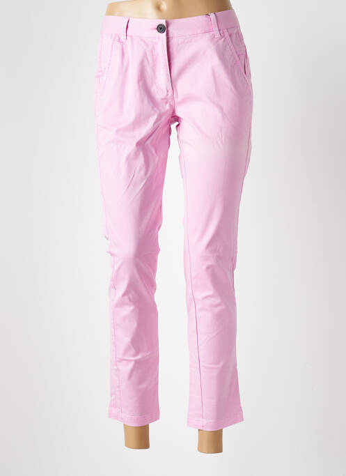 Pantalon 7/8 taille à pinces taille normale rose CKS femme