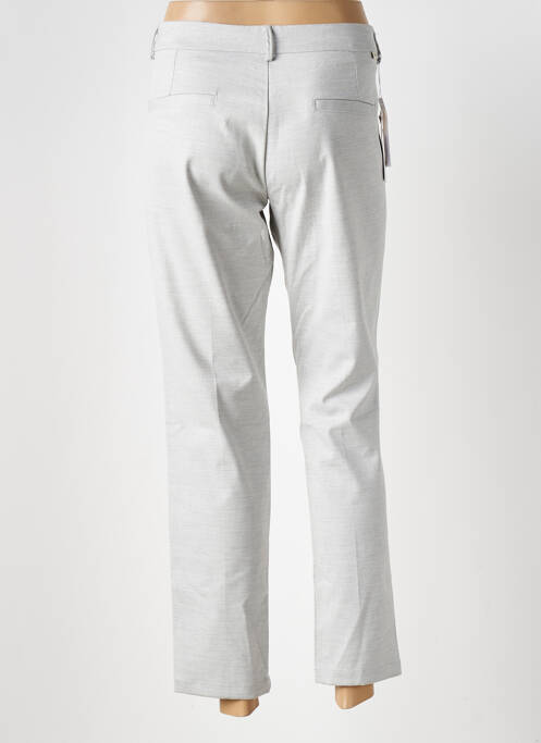 Pantalon 7/8 taille à pinces taille normale gris REIKO femme