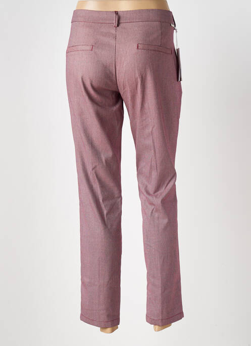 Pantalon 7/8 taille à pinces taille normale rouge REIKO femme