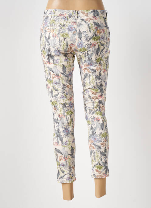 Pantalon 7/8 stretch taille basse beige REIKO femme