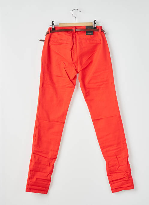Pantalon chino tissage popeline taille normale rouge SCOTCH & SODA femme