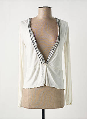 Gilet manches longues stretch beige POUSSIERE D'ETOLE femme