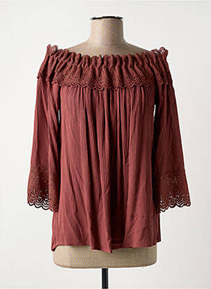 Blouse manches 3/4 manches 3/4 marron CREAM femme