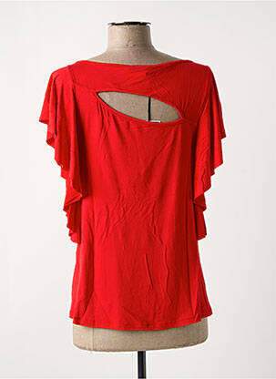 T-shirt stretch manches courtes rouge MALOKA femme