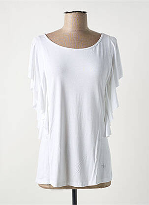 T-shirt stretch manches courtes blanc MALOKA femme