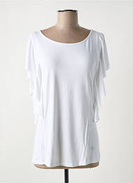 T-shirt stretch manches courtes blanc MALOKA femme