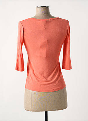 T-shirt manches 3/4 manches 3/4 orange LA FEE MARABOUTEE femme