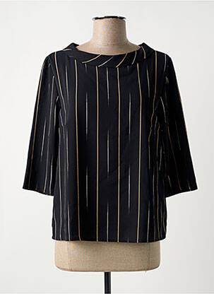 Blouse col rond manches 3/4 noir LA FEE MARABOUTEE femme