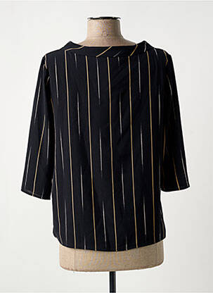 Blouse col rond manches 3/4 noir LA FEE MARABOUTEE femme