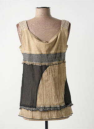Top stretch sans manche beige ELISA CAVALETTI femme