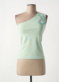 Top tissage jersey sans manche bleu DES PETITS HAUTS femme