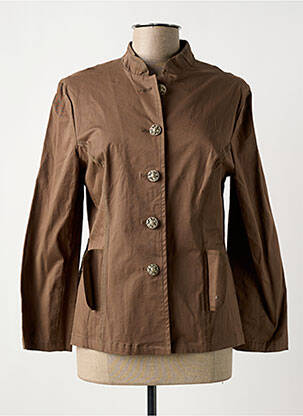 Veste chic fausses poches marron ACQUAVERDE femme