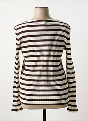 Pull stretch manches longues beige CREAM femme