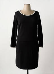 Robe mi-longue manches longues manches longues noir LA FEE MARABOUTEE femme