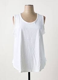 Débardeur stretch sans manche blanc ORIENTIQUE NATURALLY femme