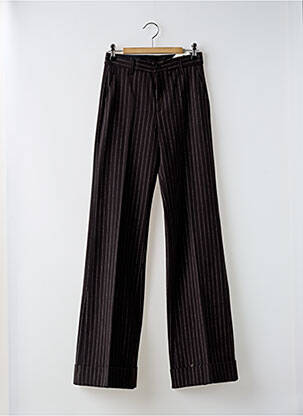 Pantalon flare taille à pinces taille haute noir VERTIGO femme