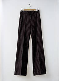 Pantalon flare taille à pinces taille haute noir VERTIGO femme