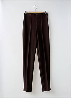Pantalon slim taille basse taille basse marron LAUREN VIDAL femme