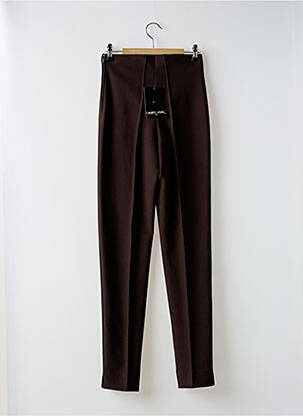 Pantalon slim taille basse taille basse marron LAUREN VIDAL femme