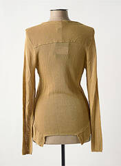 Gilet manches longues beige LAUREN VIDAL pour femme seconde vue