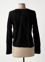 Gilet manches longues noir MALOKA pour femme seconde vue