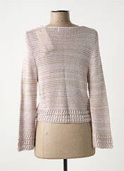 Gilet manches longues rose MAILLE LOVE pour femme seconde vue