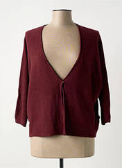 Gilet manches longues rouge LA FEE MARABOUTEE pour femme seconde vue