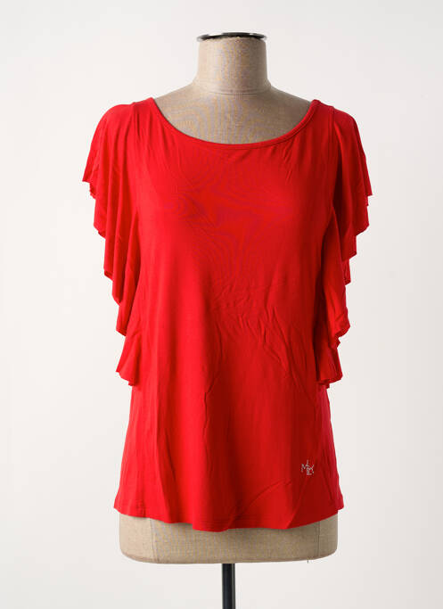 T-shirt stretch manches courtes rouge MALOKA femme