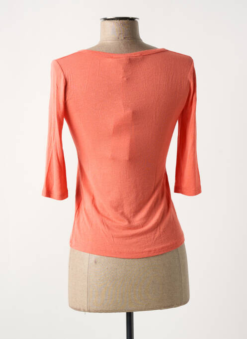 T-shirt col v manches 3/4 orange LA FEE MARABOUTEE femme
