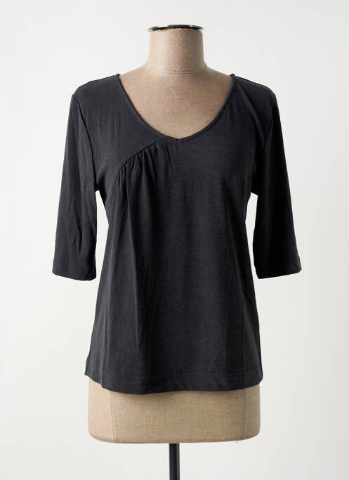 T-shirt col v manches 3/4 gris CREAM femme