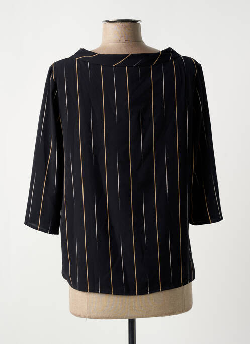 Blouse col rond manches 3/4 noir LA FEE MARABOUTEE femme