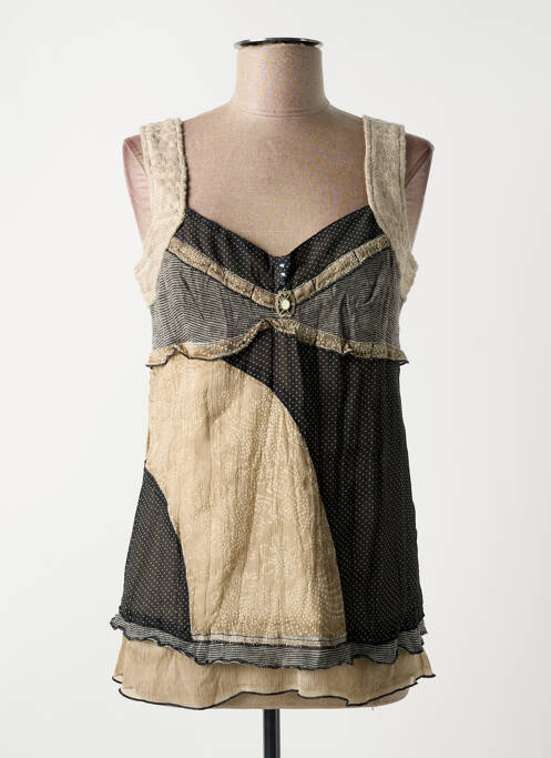Top stretch sans manche beige ELISA CAVALETTI femme