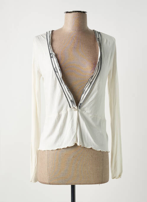 Gilet manches longues beige POUSSIERE D'ETOLE pour femme