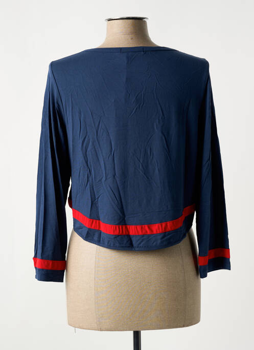 Gilet manches longues bleu MALOKA pour femme