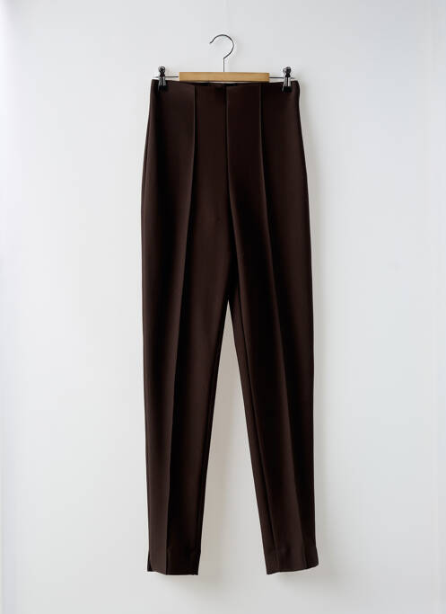 Pantalon slim marron LAUREN VIDAL pour femme