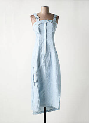 Robe longue sans manche sans manche bleu LAUREN VIDAL femme