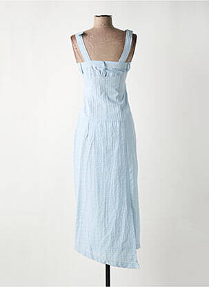 Robe longue sans manche sans manche bleu LAUREN VIDAL femme