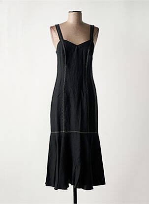 Robe longue coupe cintrée fines bretelles noir ROSA ROSAM femme