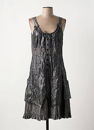 Robe mi-longue sans manche sans manche argent SALT & PEPPER femme