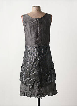 Robe mi-longue sans manche sans manche argent SALT & PEPPER femme