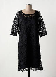 Robe mi-longue manches courtes manches courtes noir LA FEE MARABOUTEE femme