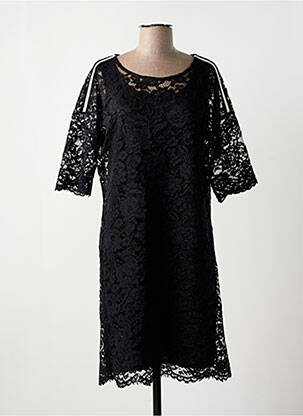 Robe mi-longue manches courtes manches courtes noir LA FEE MARABOUTEE femme