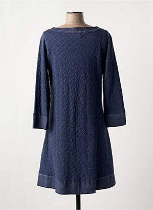 Robe mi-longue manches 3/4 manches 3/4 bleu MALOKA femme