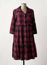Robe mi-longue manches 3/4 manches 3/4 violet ORIENTIQUE NATURALLY femme